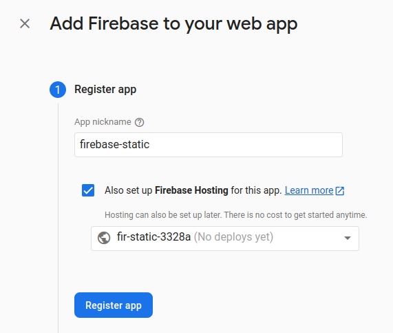 Add Firebase to your web app