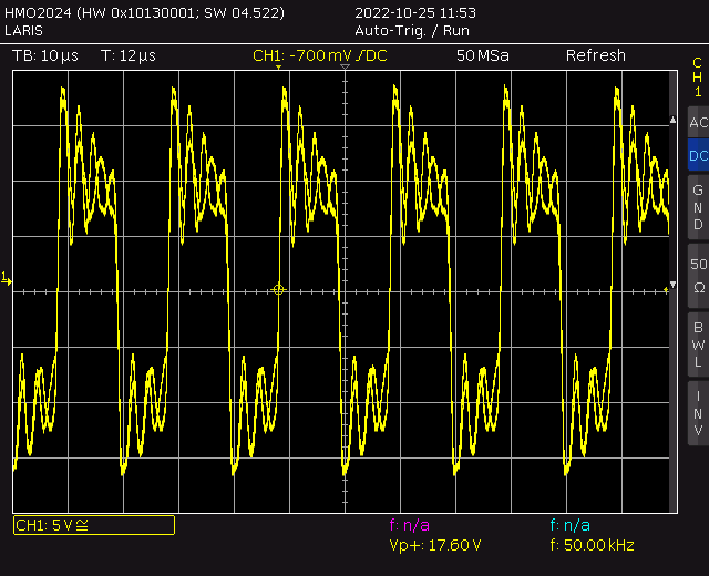 Capture of the TIC power supply of the Linky electric meter with no load