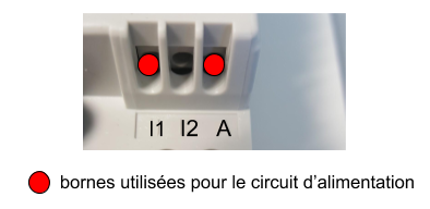 Pinout of the power suply of the Linky electric meter
