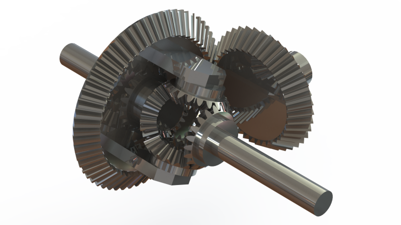 3D render of a mechanical differential
