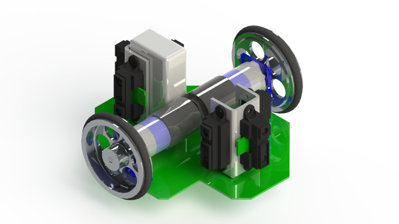 3D CAD rendering of a mobile robot