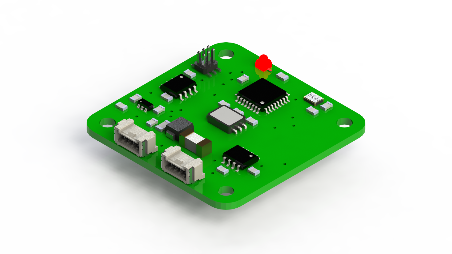 3D view of the top of the pressure sensor