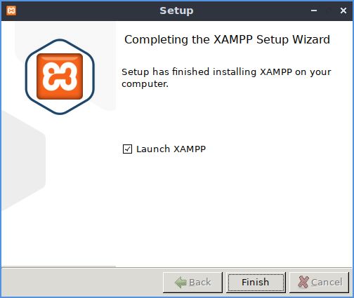 XAMPP install completed