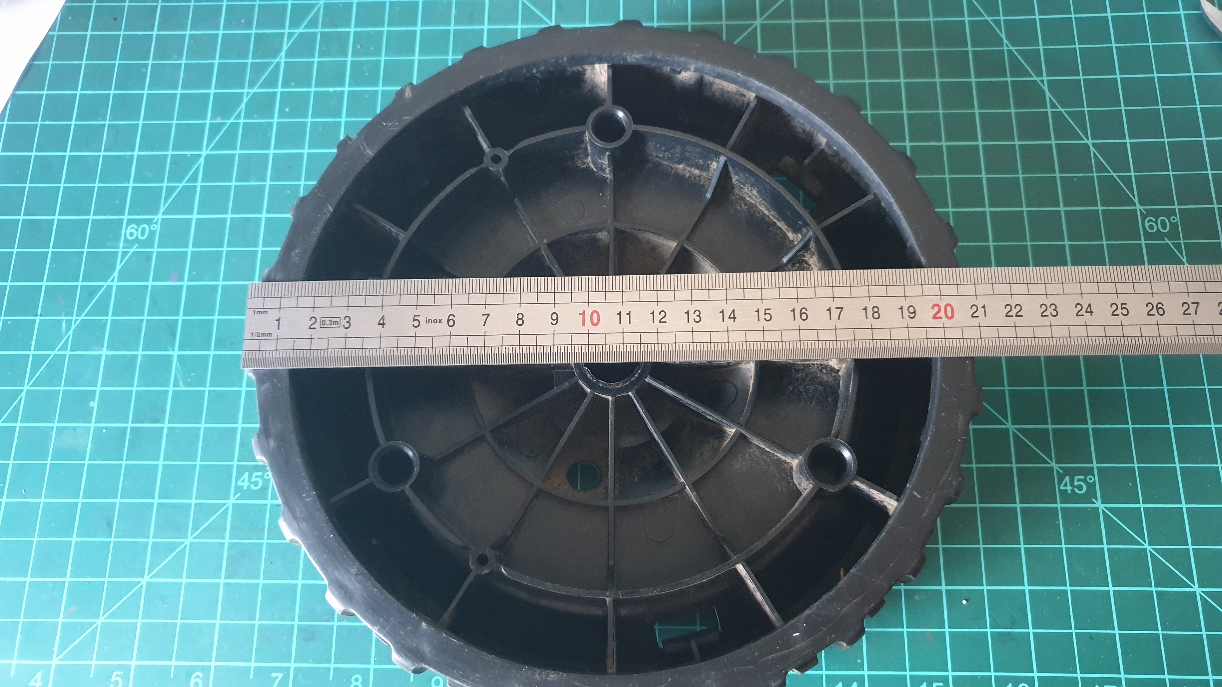 Diamètre des roues de la tondeuse Worx Landroid