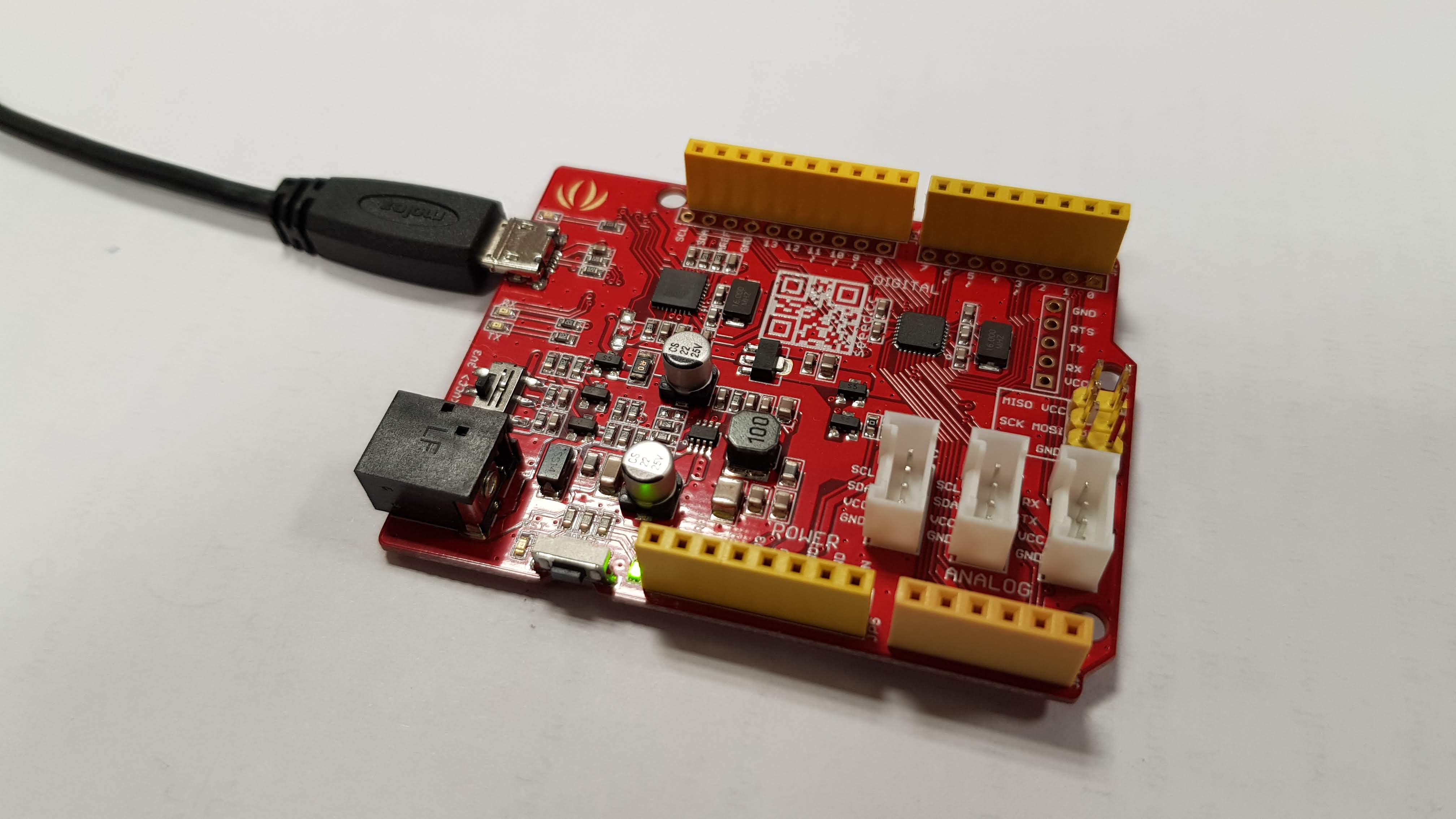 La carte Seeeduino / Arduino utilisée pour l'écho série