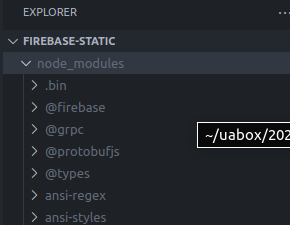 Modules Firebase installés