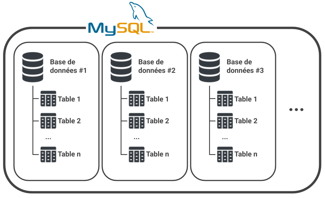 Vue générale de l'architecture de MySQL